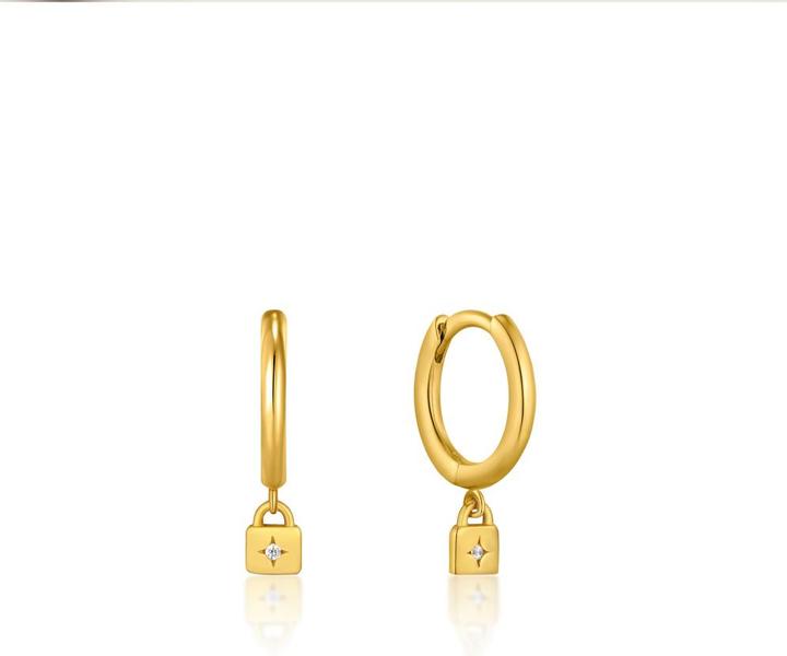 Immagine prodotto Ania Haie Orecchini Huggie con lucchetto in oro (Argento 925)