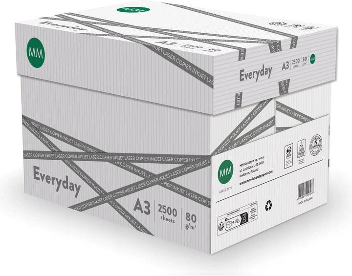Insta360 360 Kopierpapier Everyday A3, Weiss, 80 g/m², 1 Palette (80 g/m², A3)