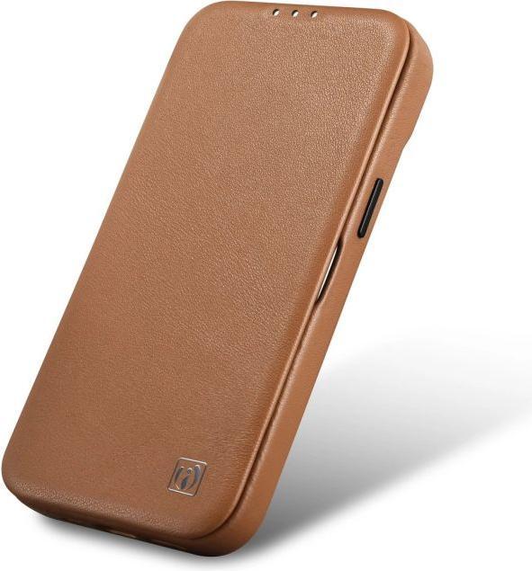 Actual product image iCarer CE Premium Leather Folio Case for iPhone 14 Pro Magnetic Flip Leather Folio Case MagSafe Brow (Apple iPhone 14 Pro)