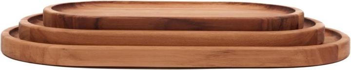 Produktbild TeakHaus Essential Serviertablett oval M mit Rand