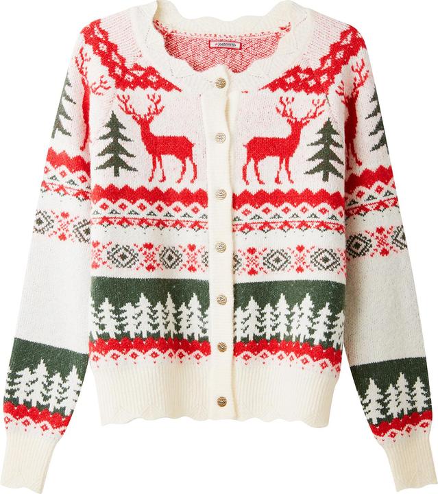 Produktbild Joe Browns Scalloped Fair Isle Knitted Cardigan (40)