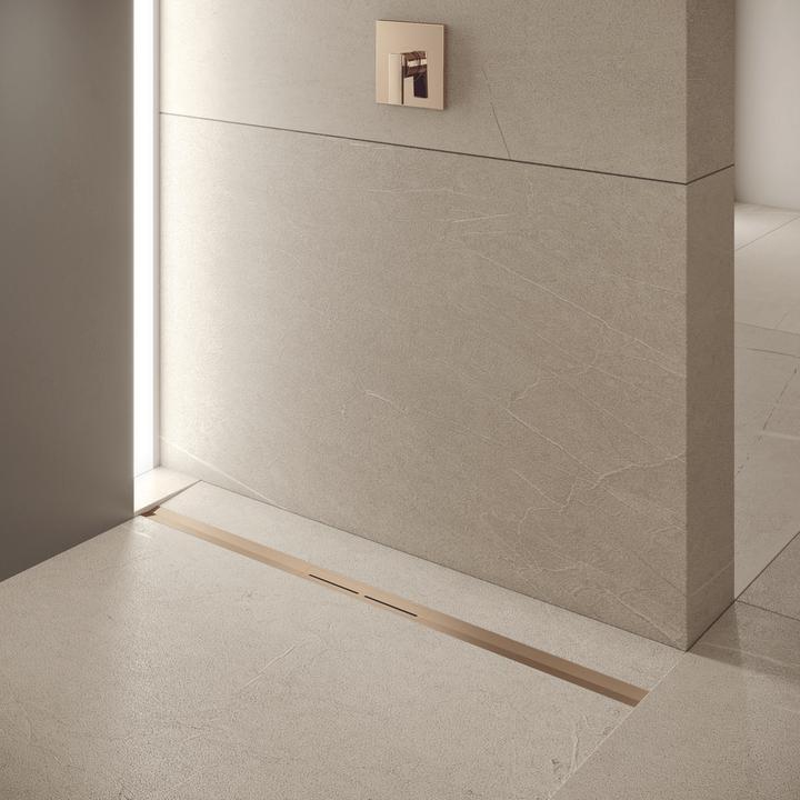 Produktbild TECE drainprofile Duschprofil schwarz chrom gebürstet, L: 120 B: 5,5 cm (1200 mm)