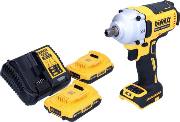 Actual product image DeWalt DCF 892 D2 Cordless impact wrench 18 V 812 Nm 1/2" brushless + 2x rechargeable battery 2.0 Ah + (Rechargeable battery operated)