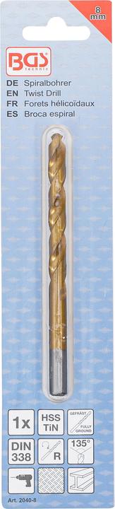 Productafbeelding BGS Draaiboor | HSS-G | titaan-genitreerd | 8,0 mm (8 millimeter)