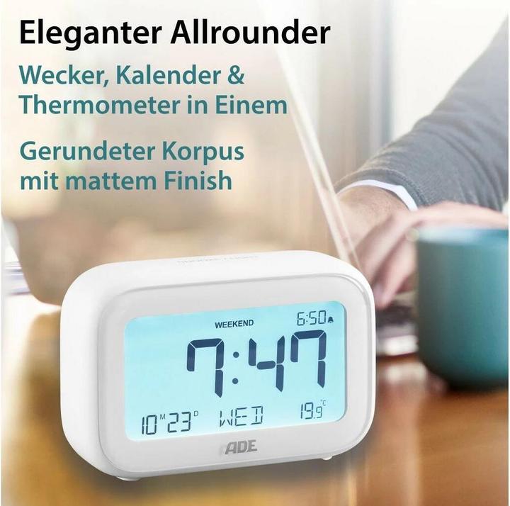 Actual product image ADE Digital alarm clock with temperature display