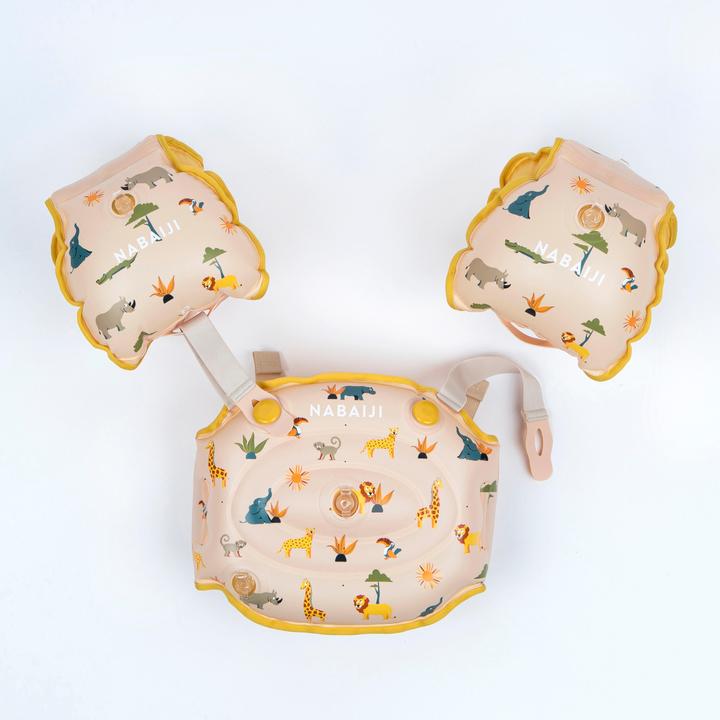 Image du produit Nabaiji Kids progressive pool bracelets - Tiswim print savanna beige