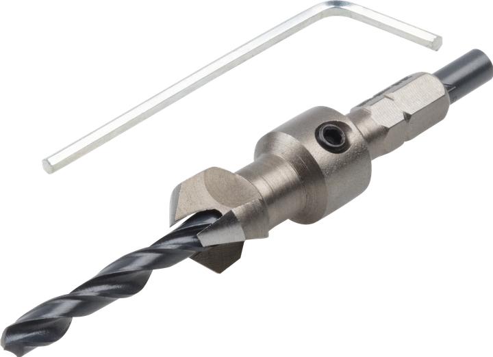 Actual product image wolfcraft 1 pilot drill with countersink, S=6-kt., ø4.5-12