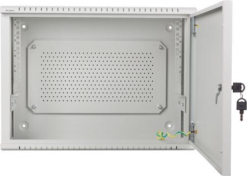 Actual product image Lanberg Nástěnná jednodílná skříň 19", 4U+3U/540x200, (dodávané složené), nízkoprofilová, plné dveřé (10.86 RU, 19 inch rack)