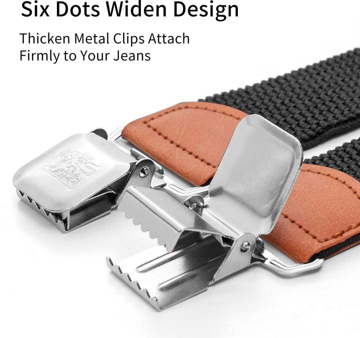 Produktbild Only-Bags.Store Hosenträger mit 4 starken Clips breite letzte verstellbare Länge