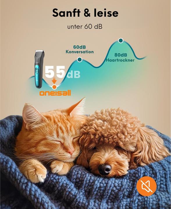 Produktbild Oneisall 4in1 Leise Schermaschine mit LED-Licht (Katze, Hund)