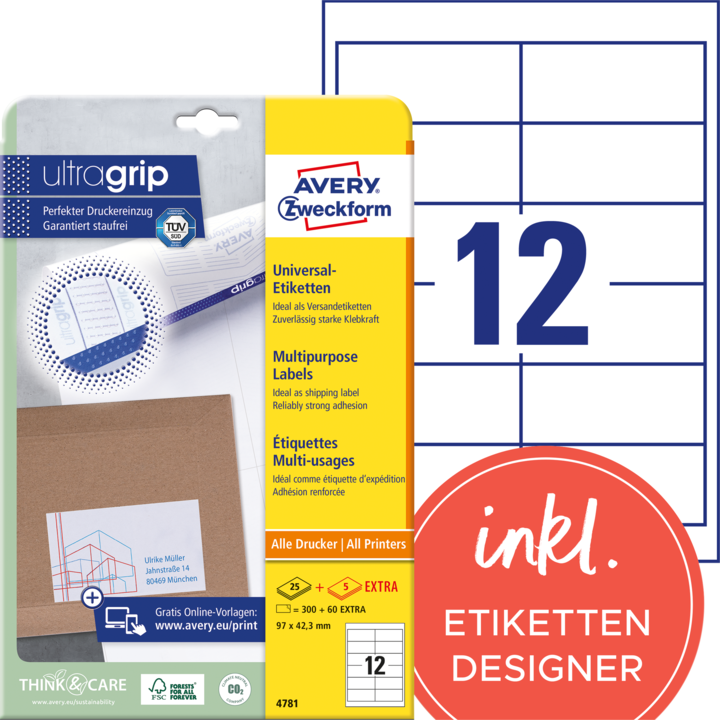 Produktbild Avery Universal-Etiketten