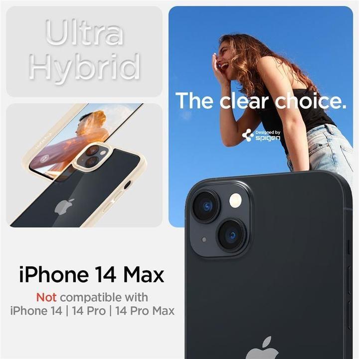 Actual product image Spigen Ultra Hybrid Case for Apple iPhone 14 Plus - sand beige (Apple iPhone 14 Pro)