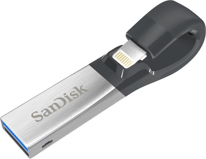 Actual product image SanDisk iXpand Flash Drive 32GB (32 GB, USB-A, Lightning, USB 3.0)