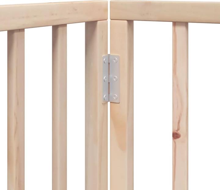 Produktbild VidaXL Hundetor mit Tür Faltbar Hundegitter Schutzgitter 6-tlg. Pappelholz (6 cm)