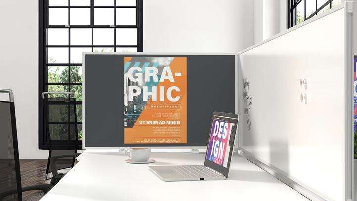 Actual product image Magnetoplan Table partition VarioPin (800 x 500 cm)