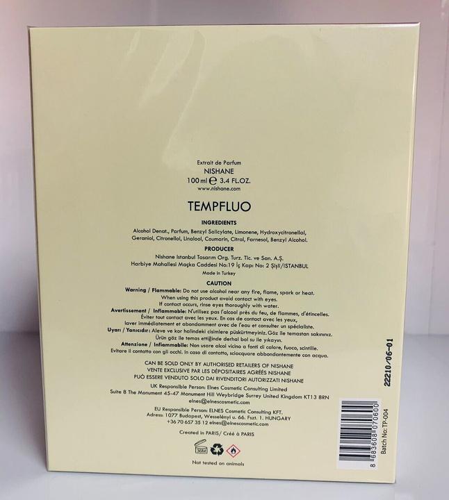 Image du produit Nishane Tempfluo - parfumé - Volume : 100 ml (Extrait De Parfum, 100 ml)