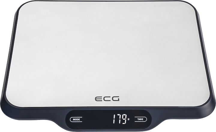 Produktbild ECG KV 215 S Küchenwaage, Edelstahl Arbeitsplatte Rechteck Elektronische Küchenwaage