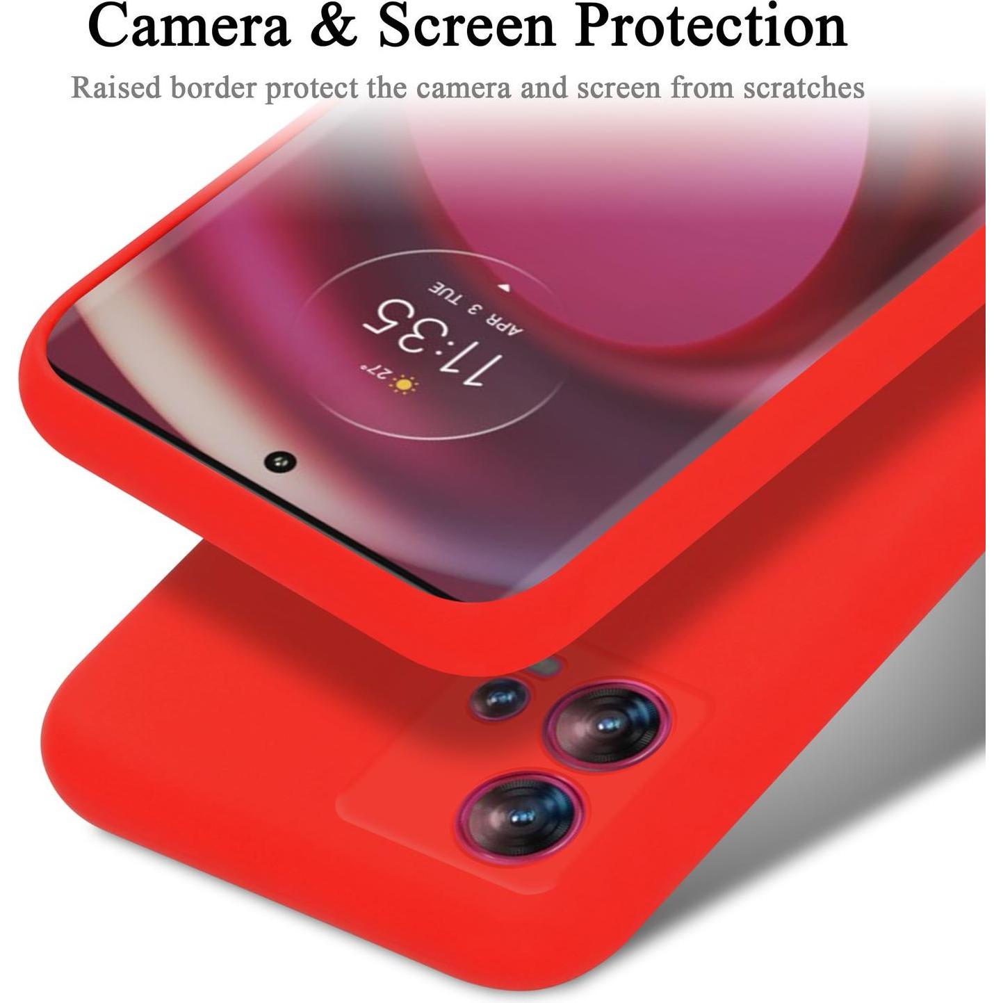 Thumbnail - Cadorabo TPU Hülle für Motorola EDGE 30 FUSION Liquid (Motorola Edge 30 Fusion), Smartphone Hülle, Rot