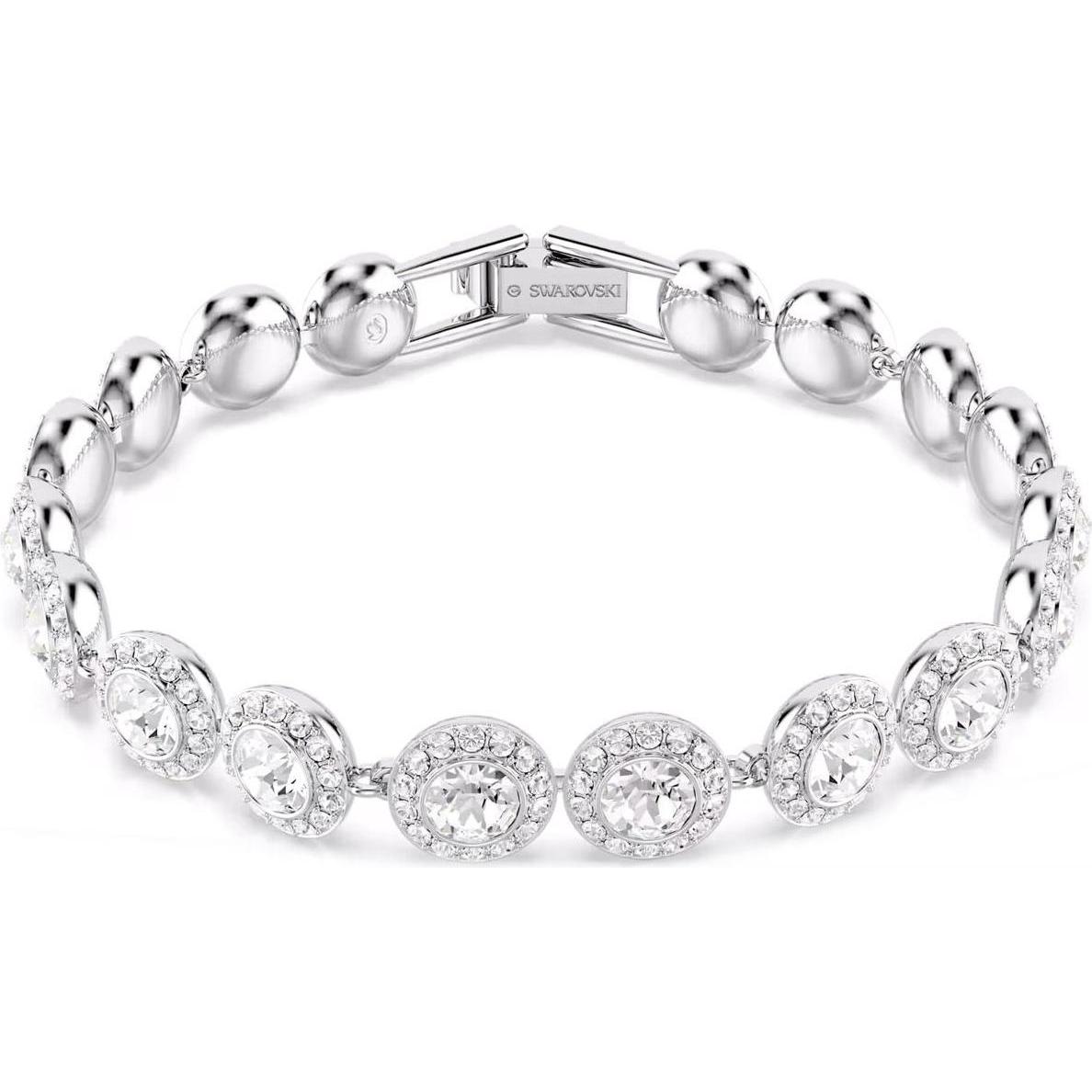 Swarovski, Bracciale, Una Bracciale Taglio Rotondo Bianco, (17.50 Cm, Metallo Swarovski)