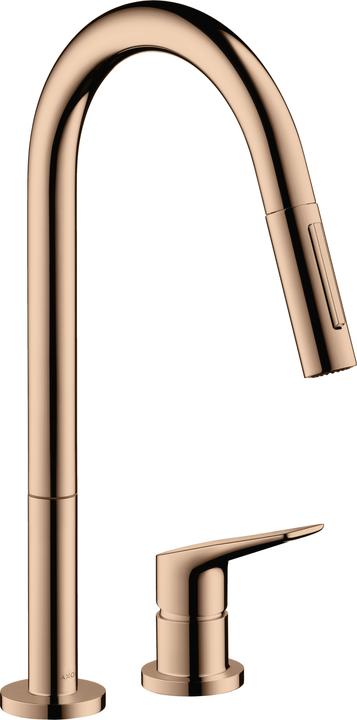 Axor Citterio M DN 15 Miscelatore da cucina monocomando a 2 fori 220 con doccetta estraibile