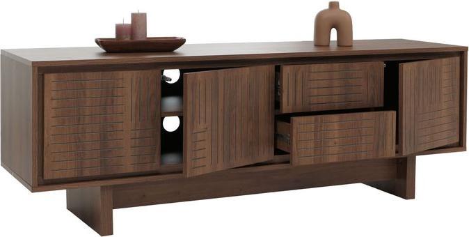 Produktbild Mendler TV-Rack HWC-O34, Melamin 51,5x150x39,5cm – braun