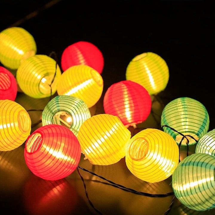 Image du produit Hermex Guirlande lumineuse solaire de 6,5 m Guirlande lumineuse à boules Multicolore (6.50 m)