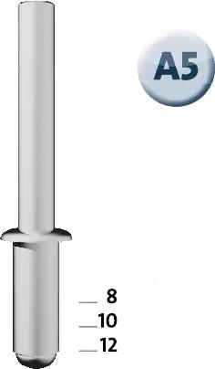 Actual product image Novus blind rivets