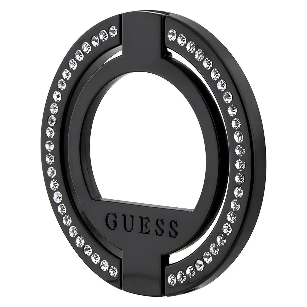 Guess, Ring, MagSafe Ring Stand Gumrsaldgk Czarny/black Rhinestone, (22, 23, 24, 25)