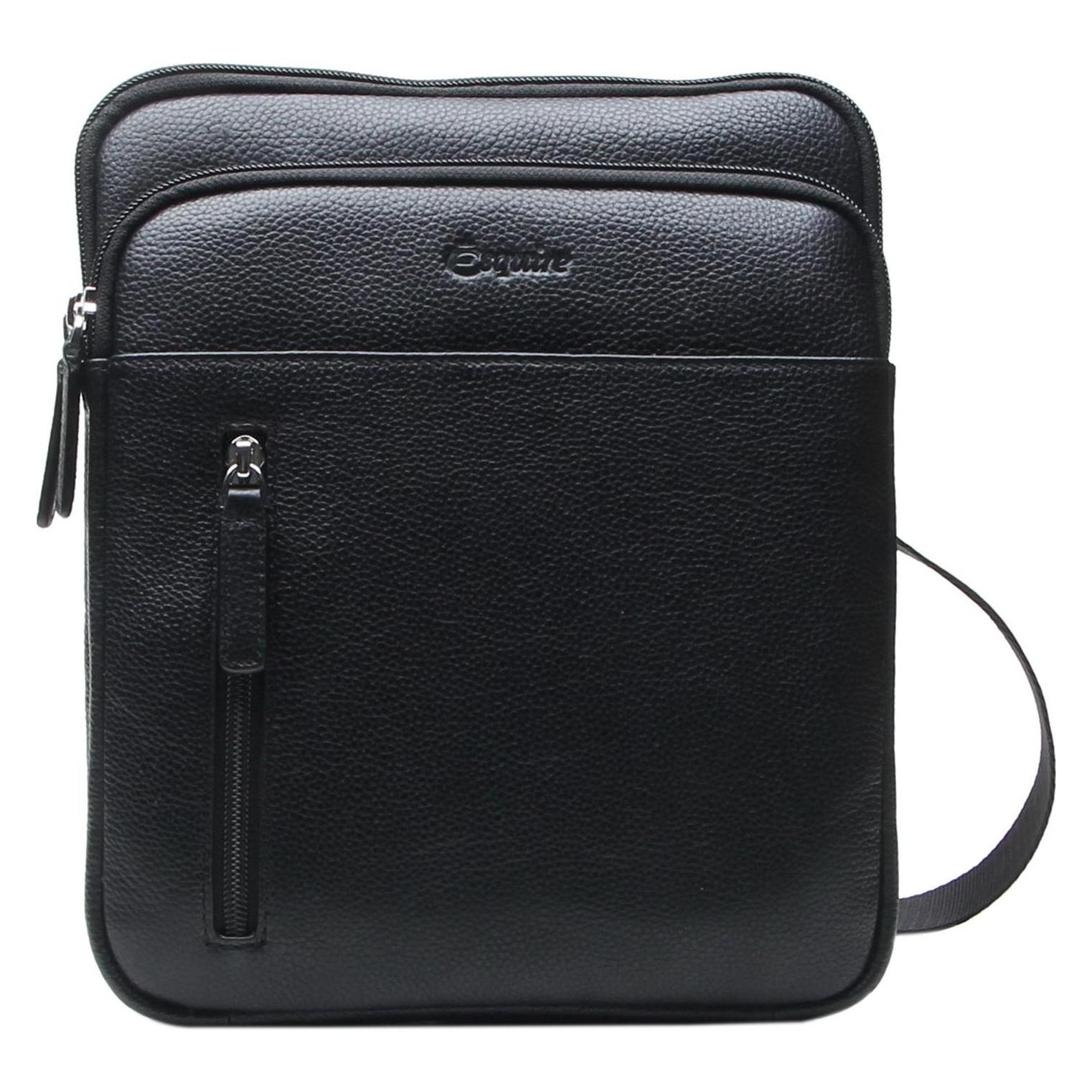 Esquire, Unisex, Handtasche, Oxford Crossbody Bag, Schwarz