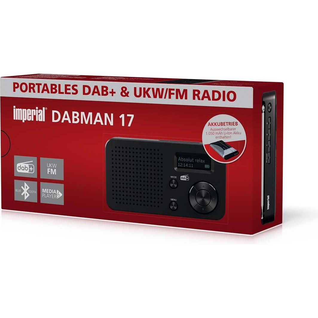 Imperial DABMAN 17 DAB+ / FM Stereo Radio Schwarz (DAB+, UKW, Bluetooth), Radio, Schwarz