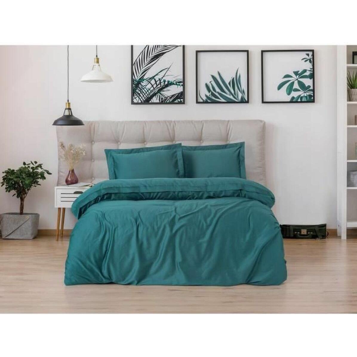 BigBuy, Biancheria da letto, Bettbezug-Set türkis 220 x 240 cm (220 x 240 cm)
