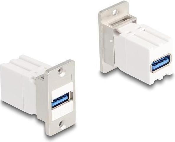 Actual product image Delock Panel Mount Keystone Module Coupler USB 5 Gbps Type-A (Keystone module)