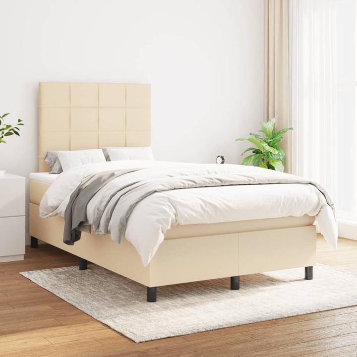 Actual product image vidaXL Bo x springbett mit Matratze 120 x 190 cm Stoff (120 x 190 cm)