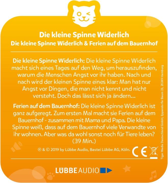 Produktbild Tigermedia tigercard - Die kleine Spinne Widerlich - Zwei Geschichten (Die kleine Spinne Widerlich & Ferien auf (Deutsch)