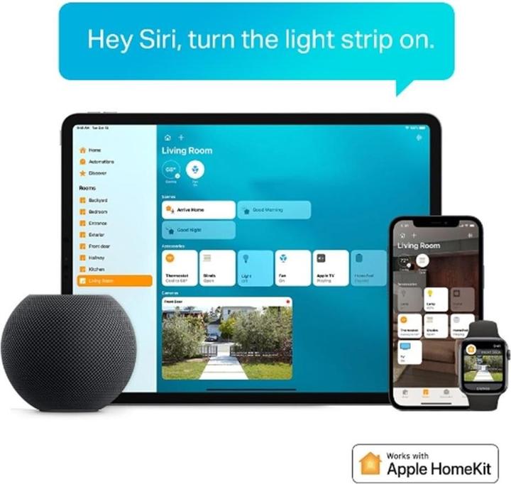 Image du produit TP-Link (TAPO L930-5) Smart Wi-Fi Light Strip, Multicolour, Custom Zones, Lighting Effects, Music Sync, App/ (Blanc, RGB, 500 cm, Intérieur)