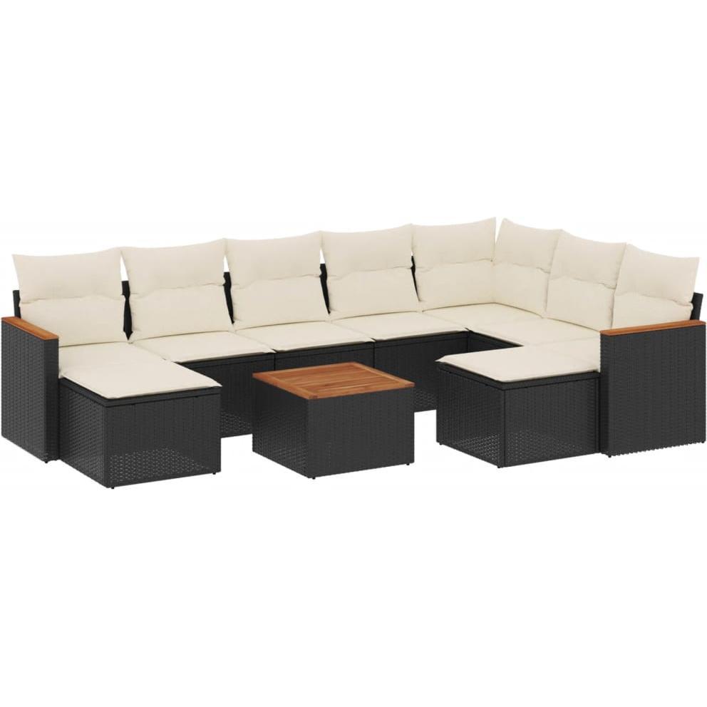 VidaXL, Gartenlounge, 10-tlg. Garten-Lounge-Set mit Kissen