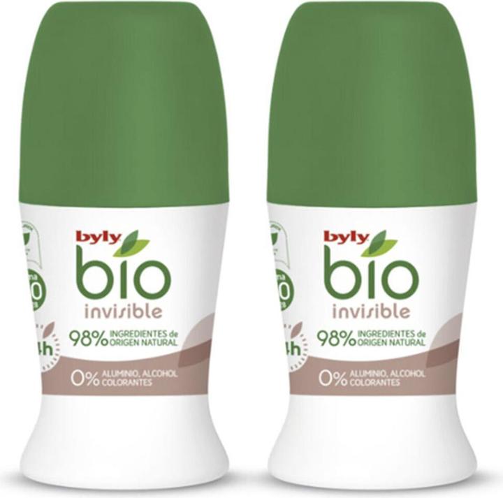 Byly BIO NATURAL 0% INVISIBLE DEO ROLL-ON LOTE 2 pz (Roll-on, 50 ml)
