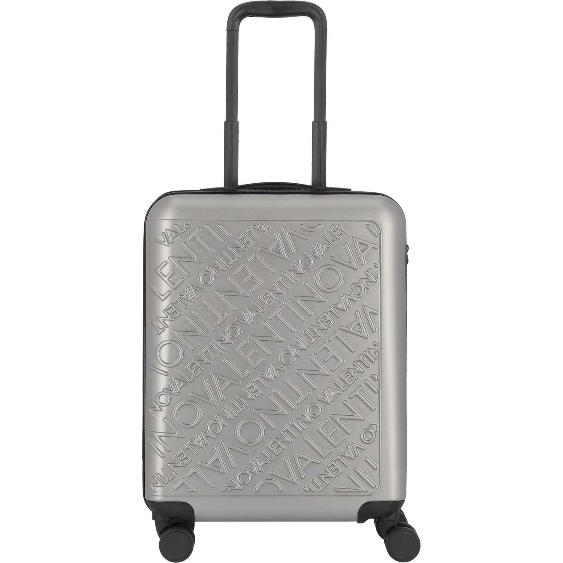 Valentino, Koffer, Mars 4 Rollen Kabinentrolley 54 cm, Silber, (37 l, Handgepäck (bis 50l))