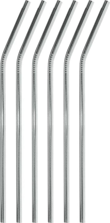 Actual product image JTI 6x Bent Metal Drinking Straws - Silver (1 x)