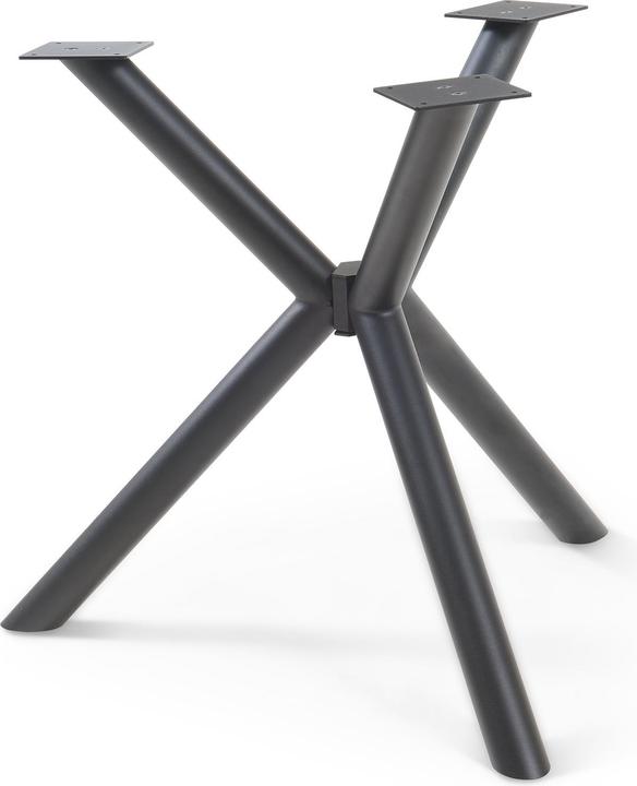 En.Casa Tischgestell Viserinna Stahl 94,5x94,5x73 cm Schwarz