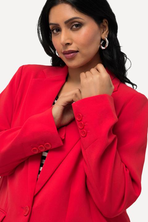 Produktbild Ulla Popken Blazer, Acetat, Reverskragen, Knopfverschluss (52)