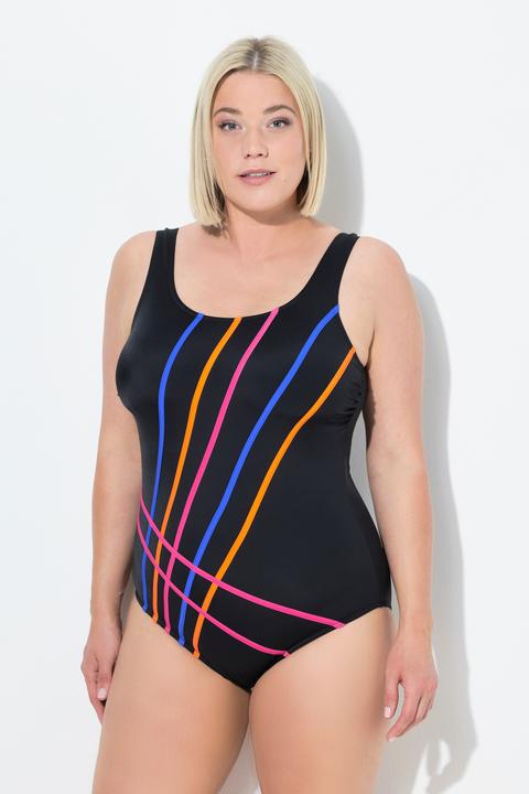 Immagine prodotto Ulla Popken Costume da bagno senza coppe con righe e scollo rotondo (48)