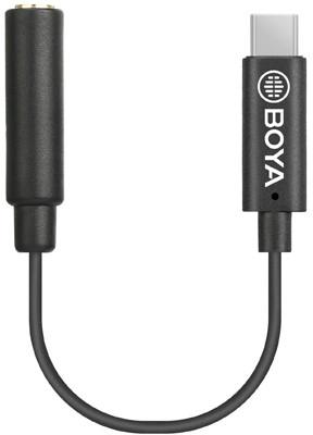 Produktbild Boya BY-K4 audio cable USB Type-C Black (0.06 m, USB)