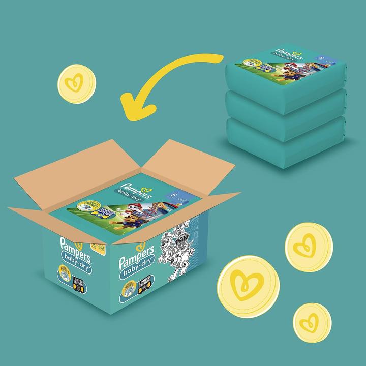 Productafbeelding Pampers Baby-Dry Paw Patrol Limited Editie (Gr. 5, Maandelijks pakket, 186 Stuk)