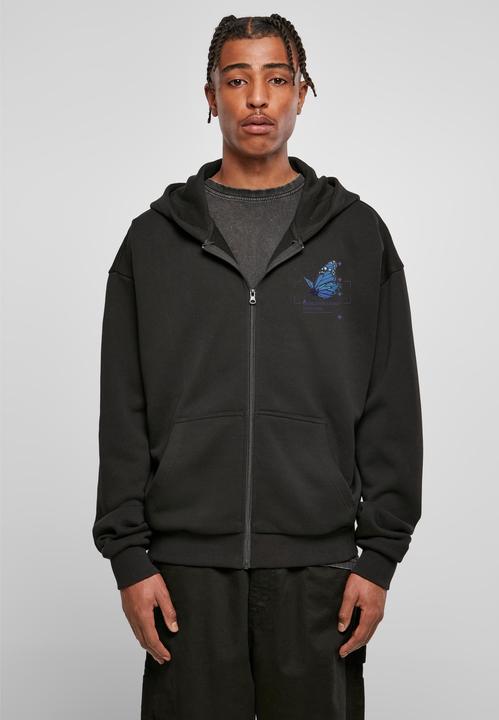 Actual product image Mister Tee Grid Head Butterfly Oversize Zip Hoody - 131379 (XXL)