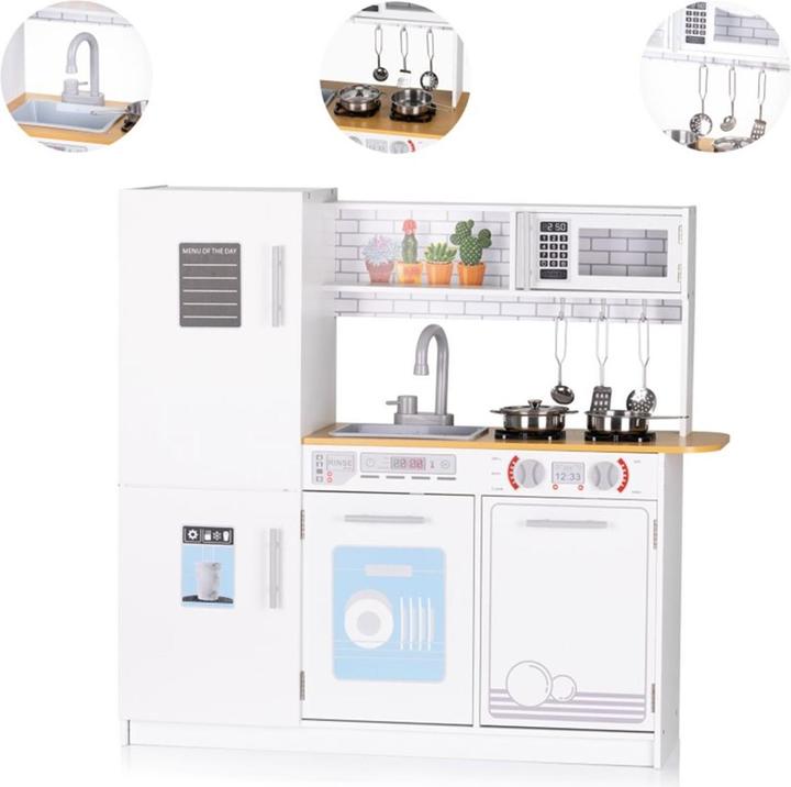Chipolino Holzkinderküche 80cm LED-Licht