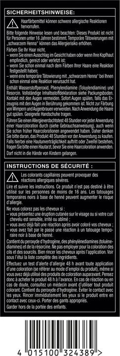 Valeurs nutritives et ingrédients Syoss Base de référence 3-1 Brun foncé (Marron)