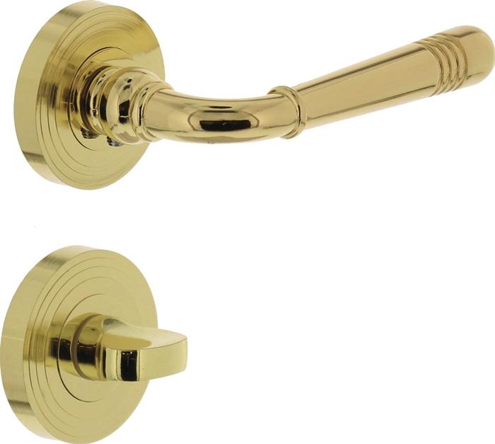 Intersteel Rosette set Emily WC brass lacquered (Door handle)