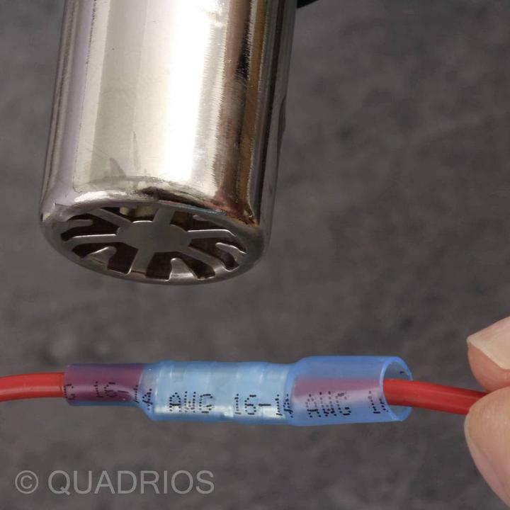 Actual product image Quadrios 22C467 Butt connector with heat shrink tubing 0.5 mm² 1.5 mm² Fully insulated Red 1 set