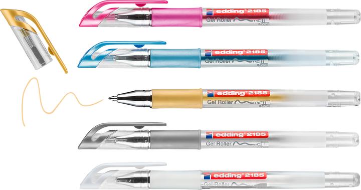 Produktbild Edding e-2185/5 S Gel, 0,7 mm, 5 Stk., Aufhängung, Farbmix (Multi, 5x)